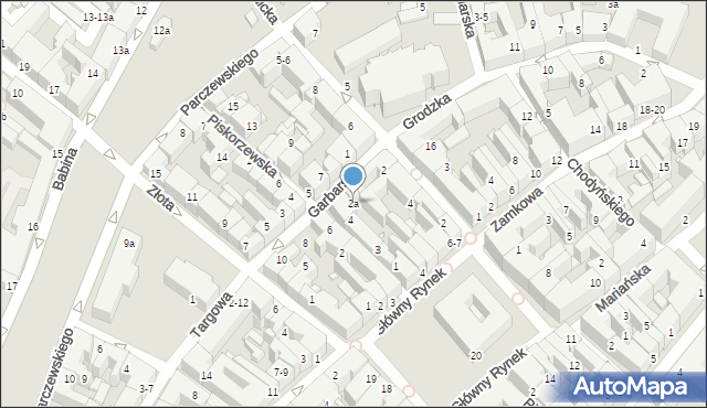 Kalisz, Garbarska, 2a, mapa Kalisza