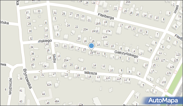 Katowice, Gałczyńskiego Konstantego Ildefonsa, 13, mapa Katowic