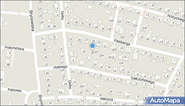 Katowice, Gałczyńskiego Konstantego Ildefonsa, 22, mapa Katowic