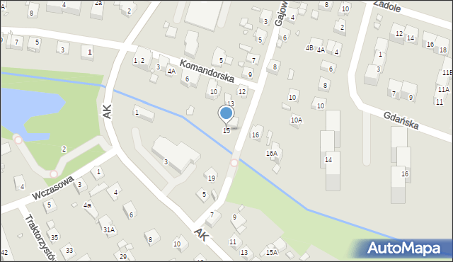 Katowice, Gajowa, 15, mapa Katowic
