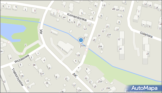 Katowice, Gajowa, 17, mapa Katowic