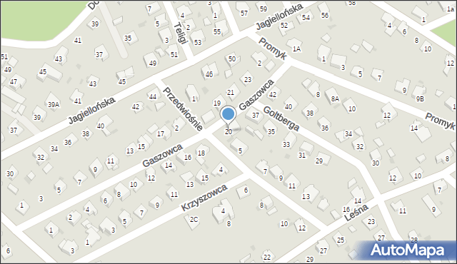 Kędzierzyn-Koźle, Gaszowca Piotra, 20, mapa Kędzierzyna-Koźle
