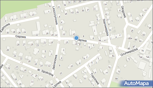 Kędzierzyn-Koźle, Gajowa, 11, mapa Kędzierzyna-Koźle