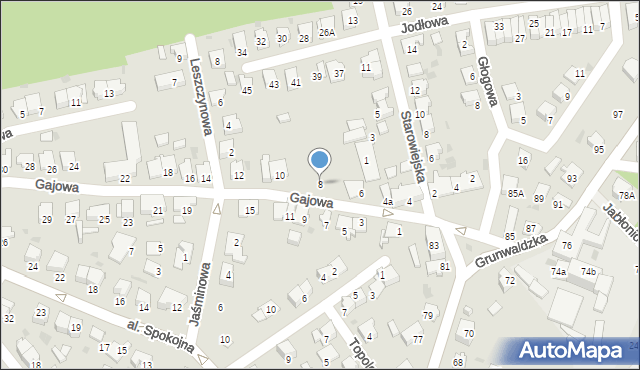 Kędzierzyn-Koźle, Gajowa, 8, mapa Kędzierzyna-Koźle