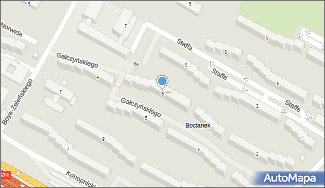 Kielce, Gałczyńskiego Konstantego Ildefonsa, 6, mapa Kielc