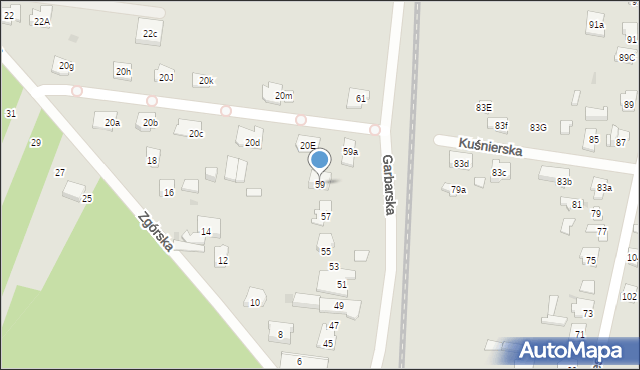 Kielce, Garbarska, 59, mapa Kielc