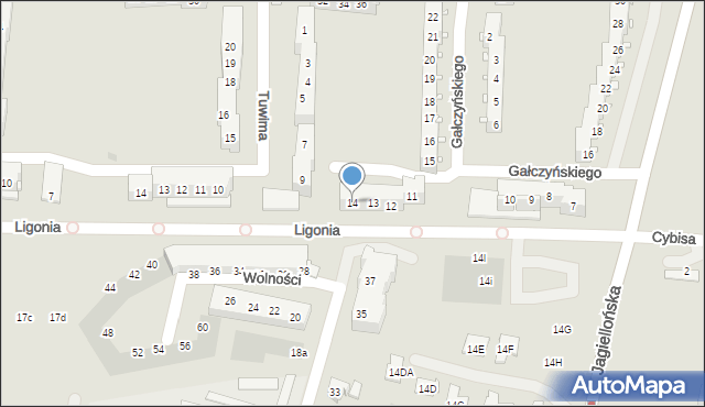 Kluczbork, Gałczyńskiego Konstantego Ildefonsa, 14, mapa Kluczbork