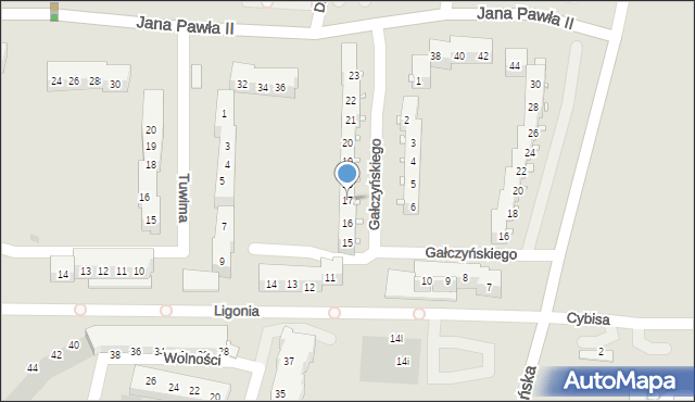 Kluczbork, Gałczyńskiego Konstantego Ildefonsa, 17, mapa Kluczbork