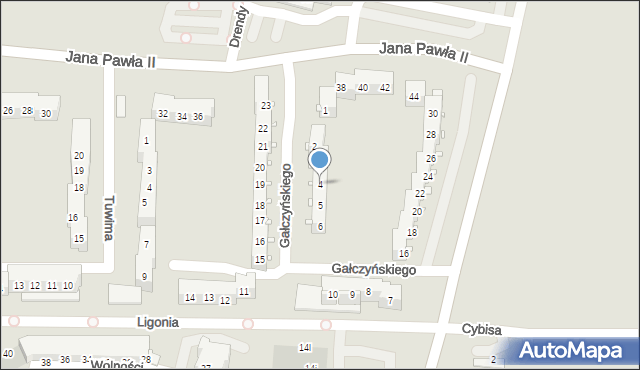 Kluczbork, Gałczyńskiego Konstantego Ildefonsa, 4, mapa Kluczbork