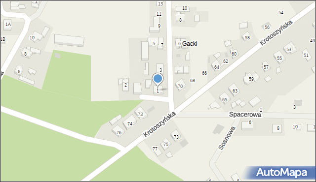 Kobierno, Gacki, 1, mapa Kobierno