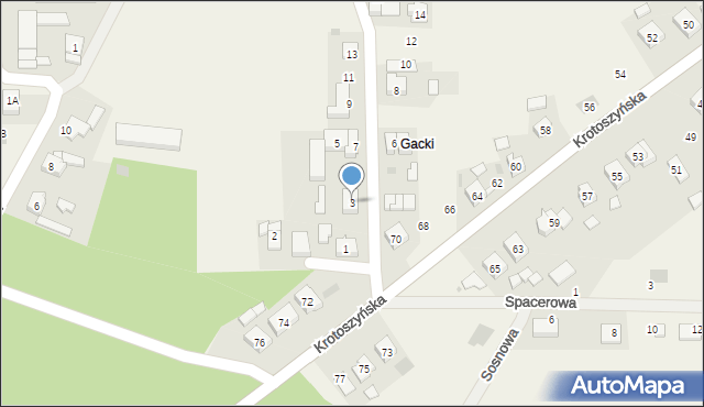 Kobierno, Gacki, 3, mapa Kobierno