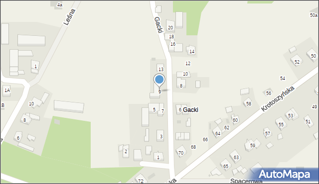 Kobierno, Gacki, 9, mapa Kobierno