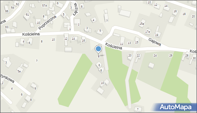 Kobyla, Gajowa, 4, mapa Kobyla