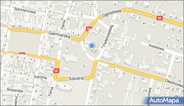 Koronowo, Garncarska, 15, mapa Koronowo