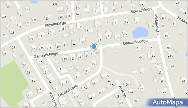 Kościerzyna, Gałczyńskiego Konstantego Ildefonsa, 7, mapa Kościerzyna