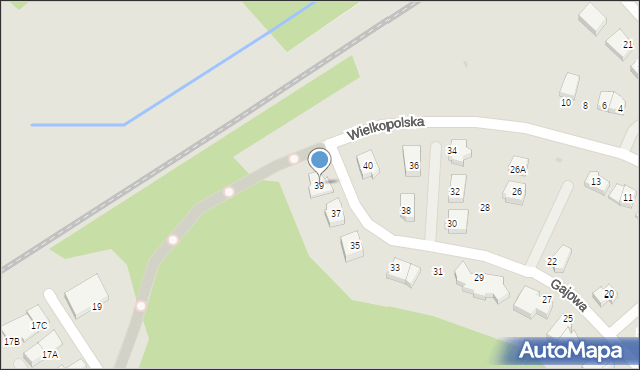 Koszalin, Gajowa, 39, mapa Koszalina