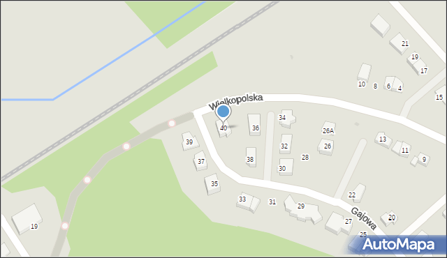 Koszalin, Gajowa, 40, mapa Koszalina