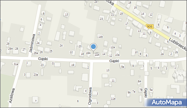 Koszęcin, Gąski, ks., 16, mapa Koszęcin