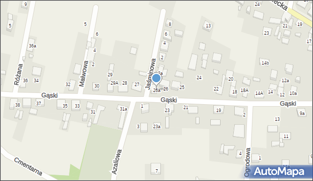 Koszęcin, Gąski, ks., 26a, mapa Koszęcin