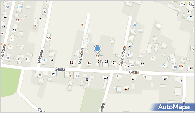 Koszęcin, Gąski, ks., 29, mapa Koszęcin