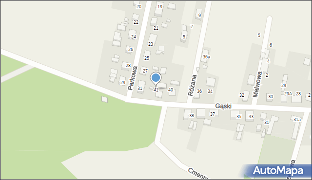 Koszęcin, Gąski, ks., 41, mapa Koszęcin