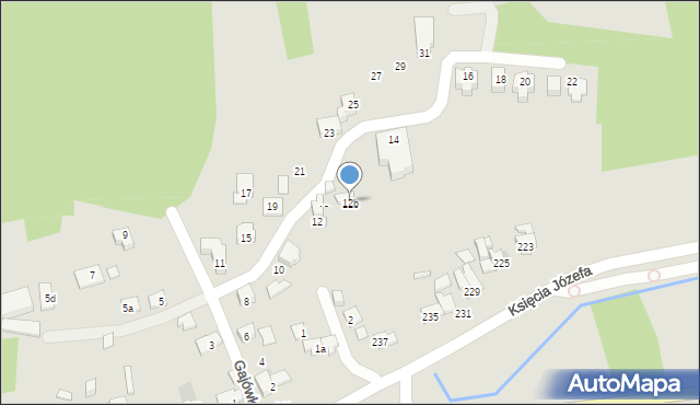 Kraków, Gajówka, 12b, mapa Krakowa