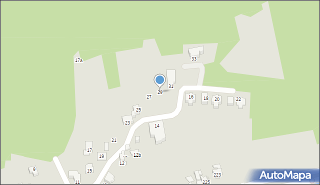 Kraków, Gajówka, 29, mapa Krakowa