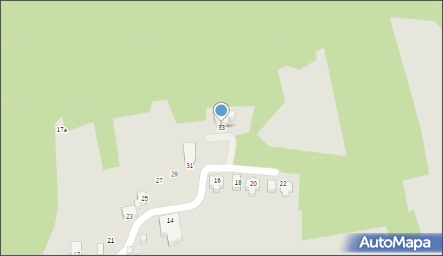 Kraków, Gajówka, 33, mapa Krakowa