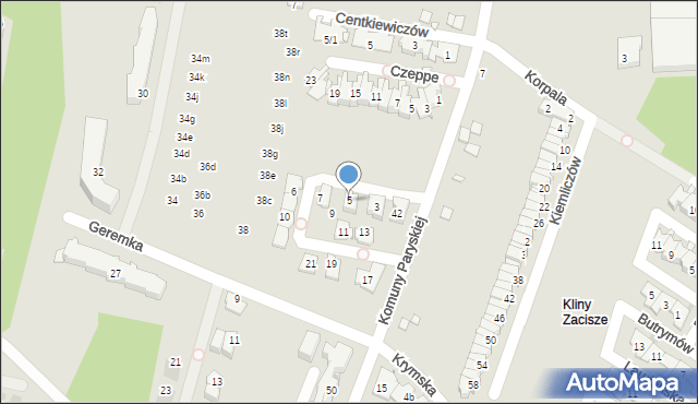 Kraków, Galaktyczna, 5, mapa Krakowa