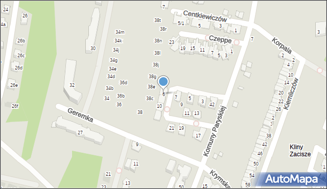 Kraków, Galaktyczna, 6, mapa Krakowa