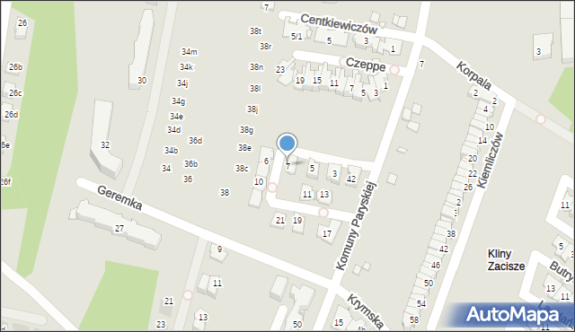 Kraków, Galaktyczna, 7, mapa Krakowa