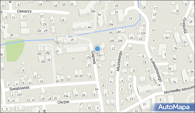 Kraków, Gajowa, 11a, mapa Krakowa