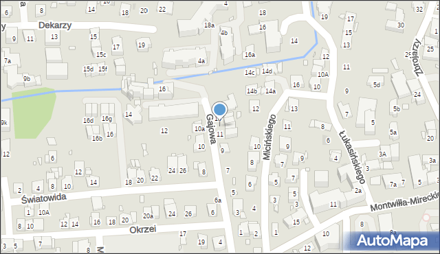 Kraków, Gajowa, 13, mapa Krakowa