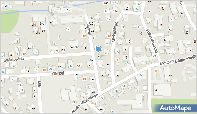 Kraków, Gajowa, 5, mapa Krakowa