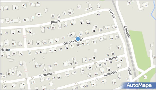 Kraków, Gardowskiego Ludwika, 56, mapa Krakowa