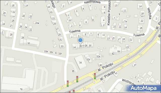 Kraków, Gałczyńskiego Konstantego Ildefonsa, 20, mapa Krakowa