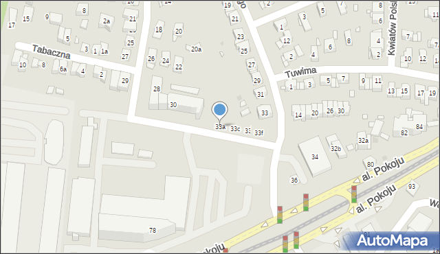 Kraków, Gałczyńskiego Konstantego Ildefonsa, 33a, mapa Krakowa