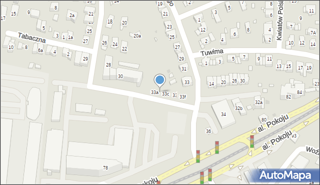 Kraków, Gałczyńskiego Konstantego Ildefonsa, 33b, mapa Krakowa