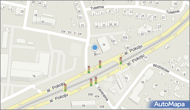 Kraków, Gałczyńskiego Konstantego Ildefonsa, 36, mapa Krakowa