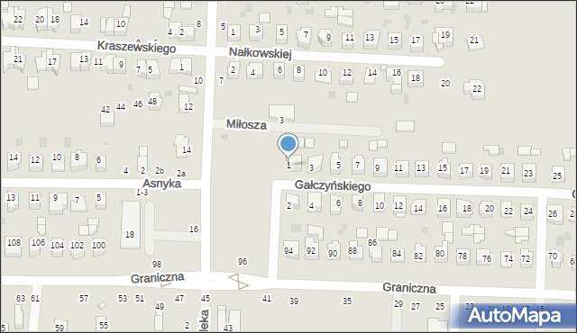 Kraśnik, Gałczyńskiego Konstantego Ildefonsa, 1, mapa Kraśnik