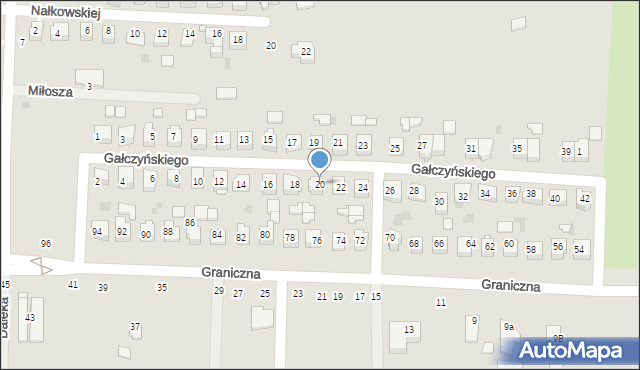 Kraśnik, Gałczyńskiego Konstantego Ildefonsa, 20, mapa Kraśnik