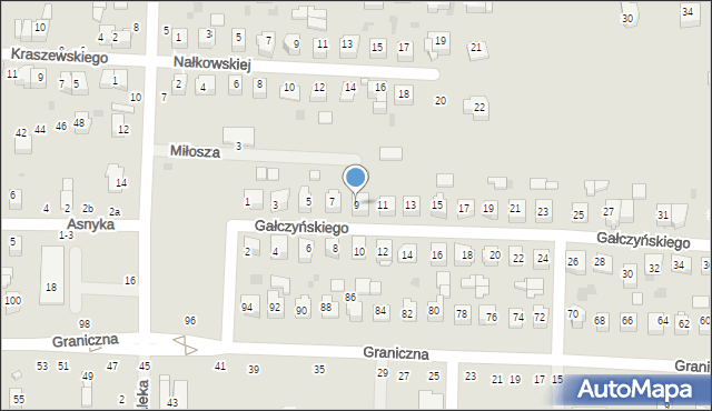 Kraśnik, Gałczyńskiego Konstantego Ildefonsa, 9, mapa Kraśnik