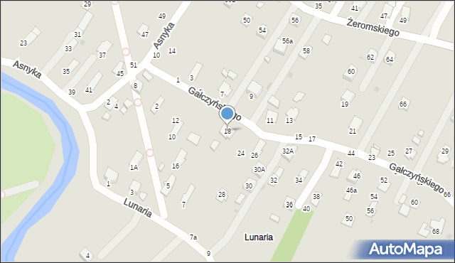 Krosno, Gałczyńskiego Konstantego Ildefonsa, 18, mapa Krosna