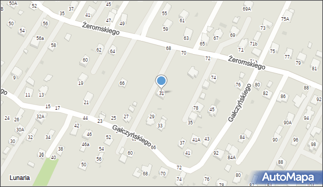 Krosno, Gałczyńskiego Konstantego Ildefonsa, 31, mapa Krosna