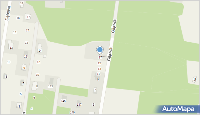 Kuriany, Gajowa, 17, mapa Kuriany