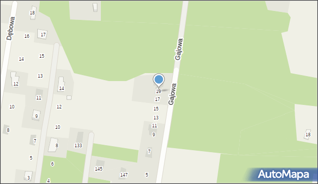 Kuriany, Gajowa, 19, mapa Kuriany