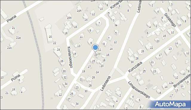 Kutno, Gałczyńskiego Konstantego Ildefonsa, 13, mapa Kutno