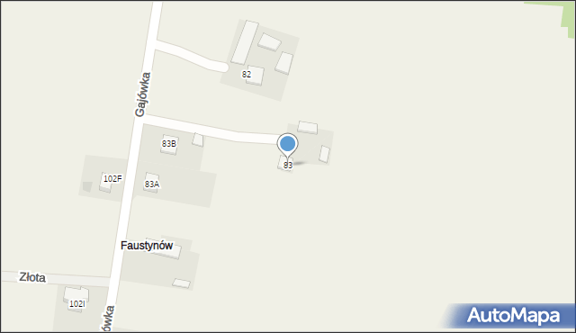 Kuźniaki, Gajówka, 28, mapa Kuźniaki