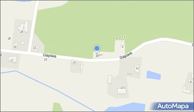 Łąck, Gajowa, 10, mapa Łąck