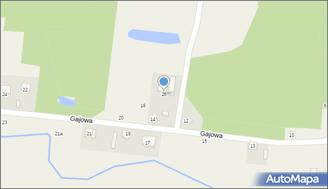 Łąck, Gajowa, 16, mapa Łąck